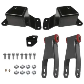 499224 1st Class Auto Parts 4 Inch Rear Drop Shackles And Hangers Kit For 1988-98 Chevy Silverado Gmc Sierra 1500