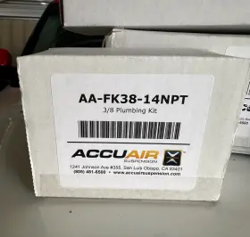 Aa-fk38-38npt Accuair 3/8 Inch Fitting Plumbing Kit Hardware Lower Air Fit New 03bb3