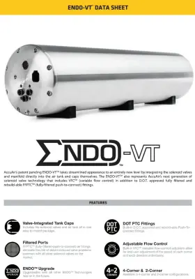 Aa-3642 Accuair Suspension Endo-vt Air Tank Raw 5 Gallon Oe Valve 4 Corner #3