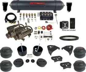 K-gm99-x2b-57abk-vu4-e Accuair Suspension / Airmaxxx P E-level Pressure Vu4 Air Ride Kit Chevy 99-06 Wireless Preset