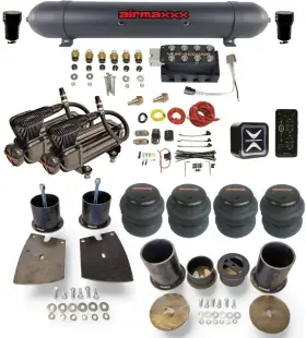 Kbui61-x2b-57abk-vu4e-wk-hf Accuair Suspension // Airmaxxx Vu4 E Connect With X-series Air Ride Kit Fits 1961-65 Buick Fullsize