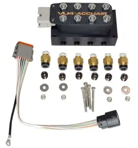 Kcad63-x2b-57abk-vu4e-wk-hf Accuair Suspension - Airmaxxx E Connect Air Ride Kit Vu4 Manifold And X-series For 63-64 Cad #3