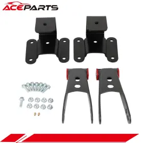 A180898ts01 Aceparts 2-4 Inch Drop Shackles Hangers Lowering Kit For 1994-2002 Dodge Ram 2500 3500 2wd