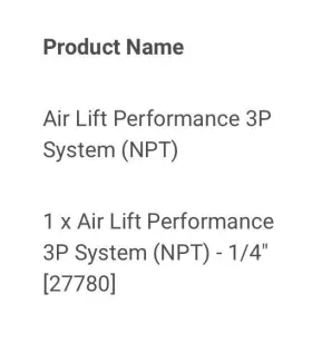 27780 Air Lift 3p Pressure Management 1/4 Inch Line #2