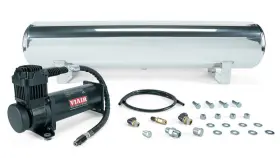 27806 Air Lift 4 Gal. Polished Tank For With Viair 444b Blk Compressor Incl. Fittings