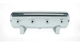 444c Air Lift 729199278013 2.5 Gal. Polished Tank With Viair Chrome Compressor Incl. Fittings #2