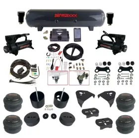 K-gm88-580b2-27485-57s-wk-3p2 Air Lift Airmaxxx Alp4 27485 Kit With Black 580 Steel Tank Fits 1988-98 Chevy 1500 Truck