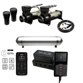 K-480c2-27680-57abr-wk-3p2 Air Lift Premium Onair 4v Management Kit With Dual Stealth Compressors And Tank - 3p