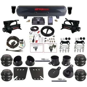 Kimp58-580b2-57s-27485-wk-3p2 Air Lift Performance // Airmaxxx Alp4 Ride Kit Black 580 Compressors Steel Tank Fits 1958-64 Impala