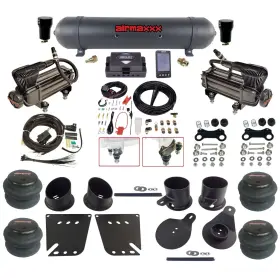 Kimp58-x2b-57abk-27485-wk-3p2 Air Lift Performance // Airmaxxx Alp4 Ride Kit X-series Black Spun Aluminum Tank Fits 1958-64 Impala