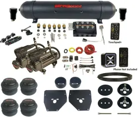 Kc1063-x2b-57abk-vu4eht-wk-hf Airmaxxx Accuair E-level Height Vu4 Air Ride Management Manifold X-series 63-72 C10 2wd