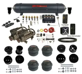 Kcad58-x2b-57abk-vu4eht-wk-hf Airmaxxx Accuair E-level Height Vu4 Air Ride Kit With X-series Fits 1958-60 Cadillac