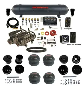 Kcad58-x2b-57abk-vu4ept-wk-hf Airmaxxx Accuair Elevel Pressure Vu4 Air Ride Kit With X-series Fits 1958-60 Cadillac