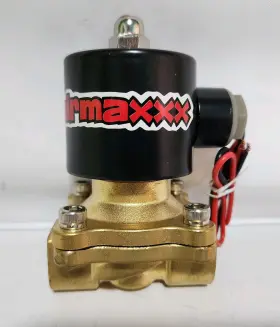 Ai-am-av38 Airmaxxx 3/8 Inch Brass Air Two-position Two-way Solenoid Valve