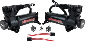Ai-am-com580b-2-120 Airmaxxx Dual 580 Black Compressors With 90/120 Pressure Switch Air Ride Kit