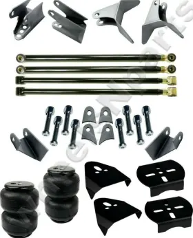 K-4link-34-brkt-d26 Airmaxxx Air Lift Triangulated 4 Link Kit With D2600 Bags And Rear Weld On Brackets Ride