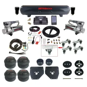 Kc1063-580c2-57s-27485-wk-3p2 Airmaxxx Air Lift Ride Kit Chr 580 Steel Tank 2600 Bags Alp4 Fits 1963-72 Chevy C10