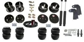 K-bb-cad6364fr-d25-srhf Airmaxxx // Air Lift Performance 3/8 Inch Front Rear Airlift D2500 Ride Suspension Bag And Shock Kit For 63-64 Cadi