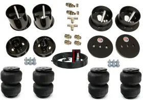 K-bb-cad6164-f-d25 Airmaxxx Airlift 3/8 Inch Front Rear Air Lift D2500 Ride Suspension Bags Brackets Fits 63-64 Cadillac