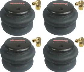 Bag-2600-384fe Airmaxxx 4 Bags 2600 Lb And 3/8 Inch Hose Elbows For Truck Tow Kit Air Ride Suspension