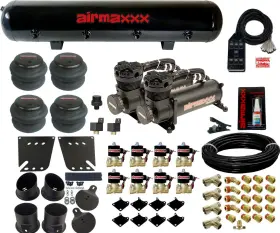 Imp5864-db2480-812-7bk-26-hnf Airmaxxx Full Air Ride Kit 480 Tank Fits 1958-64 Impala Bel El Camino