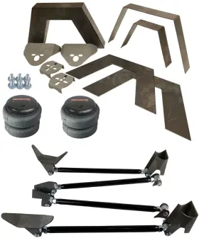 K-4li-rbb-8pcs-2500 Airmaxxx 3/16 Universal 8 Piece Weld-in C-notch Triangulated 4 Link 2500 Bags And Brackets