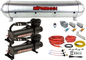 K-a480b2-59araw-wk2-180 Airmaxxx Dual 480 Black Compressors Raw 5 Gal Tank And Wiring Kit For Air Ride