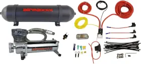 K-a480c1-amwk1-120-36ablk Airmaxxx Chrome 480 Air Compressor 90/120 Switch Wiring And 3 Gal Black Aluminum