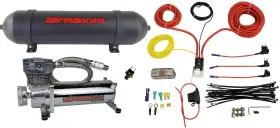 Airmaxxx K-a480c1-amwk1-180-36ablk Chrome 480 Air Compressor 150/180 With 3 Gallon Black Aluminum Tank