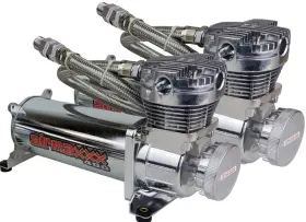 K-a480c2-59ablk-wk2-180 Airmaxxx 5 Gallon Black Spun Aluminum Air Tank 480 Chrome Compressors And Wiring Kit #3
