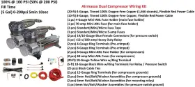 K-a480c2-59araw-wk2-180 Airmaxxx 5 Gallon Raw Aluminum Spun Air Tank 480 Chrome Compressors And Wiring Kit #3