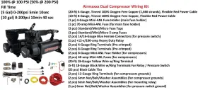 K-a580b2-wk2-180 Airmaxxx Black 580 Dual Air Compressors And 2 Compressor Wiring Kit #3