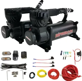 K-a580b2-wk2-180 Airmaxxx Black 580 Dual Air Compressors And 2 Compressor Wiring Kit