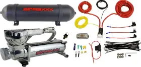 K-a580c1-amwk1-180-36ablk Airmaxxx Chrome 580 Air Compressor 180 Off Wiring And 3 Gal Black Aluminum Tank