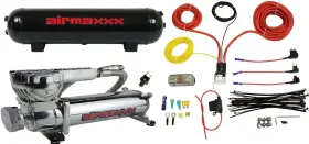 K-a580c1-amwk1-180-36s Airmaxxx Chrome 580 Air Compressor Wire Kit 150/180 Psi With 3 Gallon Steel Tank