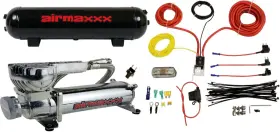 K-a580c1-amwk1-200-36s Airmaxxx Chrome 580 Air Compressor 165/200 Switch Complete Wiring Kit And Tank