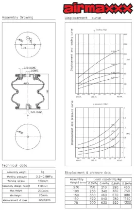 K-bb-cad6164f-26-hf Airmaxxx 3/8 Inch Front Air Ride Suspension Bags Brackets And Shock Relocate For 61-64 Cadillac #3