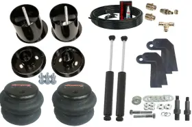 K-bb-cad6164f-26-hf Airmaxxx 3/8 Inch Front Air Ride Suspension Bags Brackets And Shock Relocate For 61-64 Cadillac