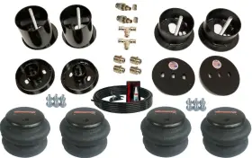 K-bb-cad6364fr-26-hf Airmaxxx 3/8 Inch Front And Rear Air Ride Suspension Bags Brackets Kit Fits 1963-64 Cadillac