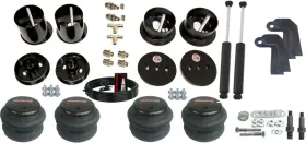 K-bb-cad6364fr-26-srhf Airmaxxx 2600 Bag Bracket Shock 3/8 Inch Air Ride Suspension Kit Fits 1963-1964 Cadi