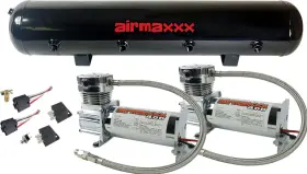 Airmaxxx K-fbss-am2400c-59-200 Dual 400 Chrome Air Compressors With 5 Gallon Steel Tank 200 Psi Kit