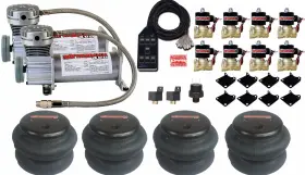 K-fbss-dp2400-812-brkt-7bk-26 Airmaxxx Pewter 400 Air Compressors 1/2 Inch Npt Brass Valves 2600 Bags Black 7 Switch Box