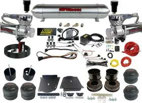 Kabdy-580c2-57araw-lrpo-wk-hf Airmaxxx Level Ride 3 Preset Pressure Complete Bolt 580 Chrm Air Suspension Kit Chevy A-body 1964-72