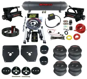 K-gm63-a580b2-57ablk-lrh Airmaxxx // Level Ride Suspension P-hf Complete 3 Preset Height Pressure Air Kit Fits C10 1963-72