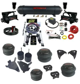 Ks10-580b2-57ablk-lrhp-wk-hf Airmaxxx Level Ride Suspension Complete Pressure Height Black Air Kit Fit 1982-04 S10 2wd