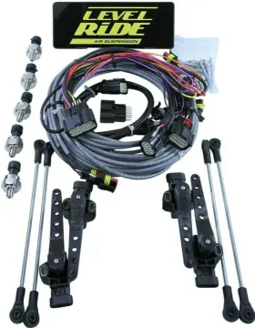 Ks10-580c2-57araw-lrhp-wk-hf Airmaxxx Level Ride Suspension Complete Chrome Pressure Height Air Kit Fits 82-04 S10 2wd #3