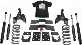 K-dr-c15hd-46-6 Airslamit 4 Inch /6 Drop Spindles Lowering Coils Flip Kit Fits Chevy C15 Silverado V6 1992-98