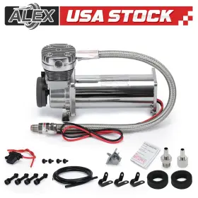 Alex 663255831128 12v 200psi Air Compressor Kit For Train Horns Horn Suspension 3/8 Inch Npt