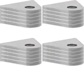 Alvktora 2-1/2 1-3/4 Weld On Tabs 20 Pcs 1-8/9 Inch H X 2-2/7 W Steel Shock Mount With 1/2