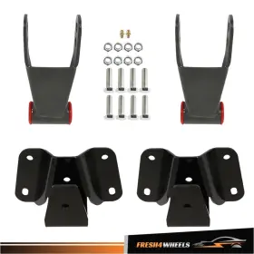 Fh4921858l Antoc Tool 4 Inch Rear Side Drop Lowering Kit Shackles Hangers For Ford F-150 F-100 2wd 73-1996